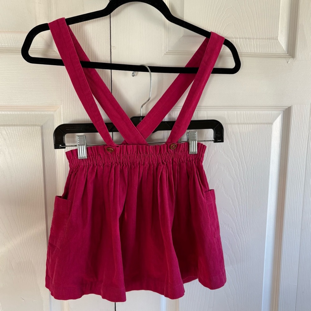 Lali Hot Pink Fuchsia Suspender Cord Skirt Preppy Easter 5Y‎ Corduroy occasion